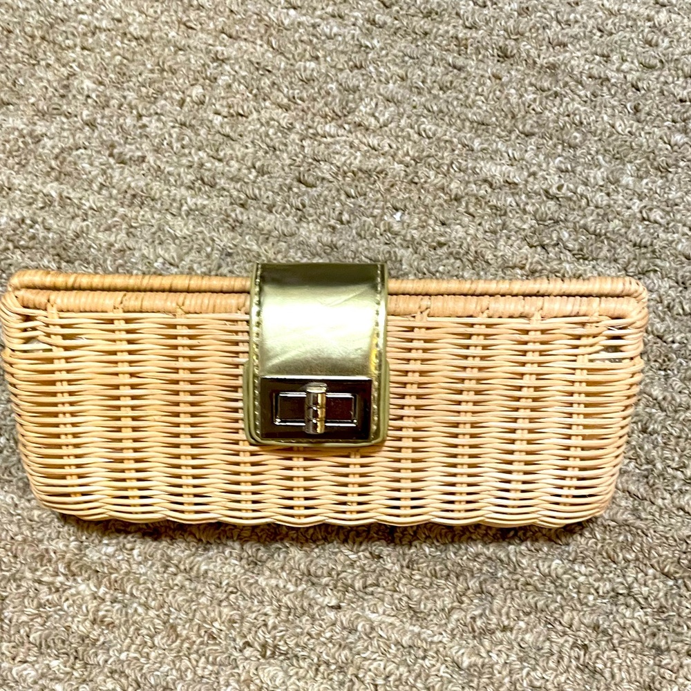 J.Crew raffia clutch